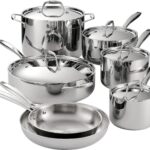 Tramontina Signature Tri-Ply Clad Stainless Steel 12-Piece Cookware Set with Lids, Pots and Pans Kitchen Set, Induction-Ready, Dishwasher-Safe, NSF-Certified, Made in Brazil