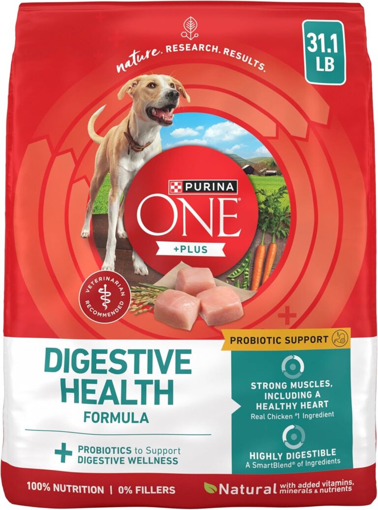 Purina One Plus Digestive Health Formula Dry Dog Food Natural with Added Vitamins, Minerals and Nutrients - 31.1 Lb. Bag