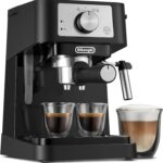 De'Longhi Stilosa Manual Espresso Machine, Compact Coffee Maker, 15 Bar Pump Pressure, Manual Milk Frother Steam Wand for Authentic Single & Double Espresso, Lattes & Cappuccinos, Tamper Included
