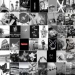Michgar Black and White Collage kit pictures for wall decor,50 Set 4''x6''Prints Black and White collage kit Room asthetic images for Girls and Teen Boys.