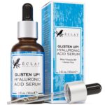 Eclat Skincare Hydrating Hyaluronic Acid Serum for Face  2.5% Hyaluronic Acid + 3% B5, Green Tea & Jojoba Oil - Moisturizing & Plumping Formula for Radiant & Smoother Skin 1 Fl Oz