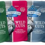 Blue Buffalo Wilderness Trail Toppers Wild Cuts High Protein, Natural Wet Dog Food Variety Pack, Beef, Salmon, Duck & Chicken, 3-oz Pouches, 24 Count