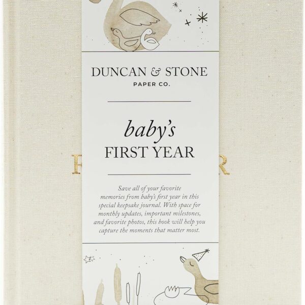 Baby First Year Book - Heirloom Keepsake Baby Memory Book to Record Important Milestones, Favorite Photos & More - Pregnancy Books (Cream,112 Pages)