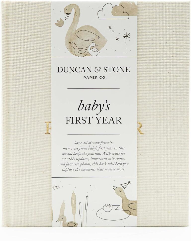 Baby First Year Book - Heirloom Keepsake Baby Memory Book to Record Important Milestones, Favorite Photos & More - Pregnancy Books (Cream,112 Pages)