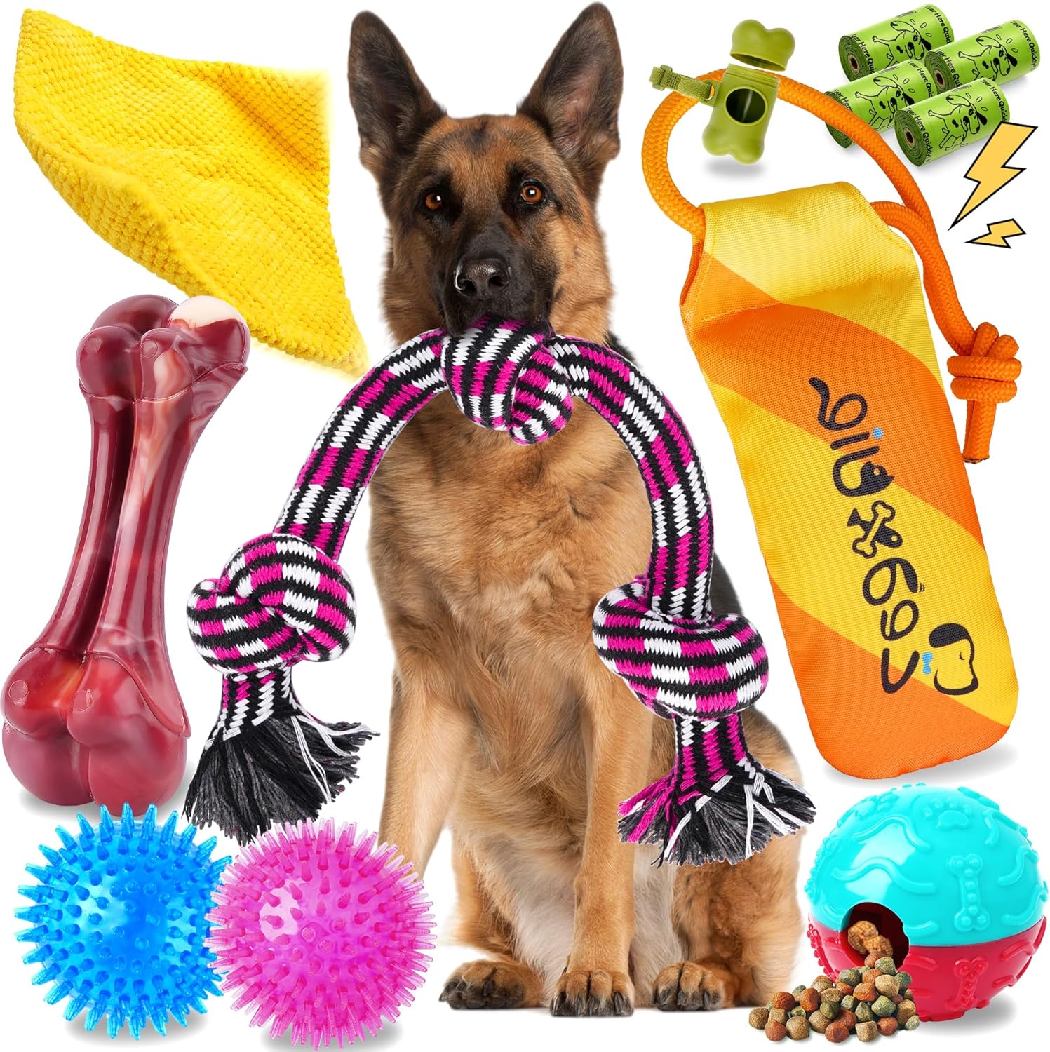 Zeaxuie 12 Pack Long-Lasting Heavy Various Dog Chew Toys Pack for Aggressive Chewers,Includes Dog Rope Toy,Squeaky Toys & Indestructible Chew Bone for Medium,Large & X-Large Breeds Dogs Zeaxuie 12 Pack Long-Lasting Heavy Various Dog Chew Toys Pack for Aggressive Chewers,Includes Dog Rope Toy,Squeaky Toys & Indestructible Chew Bone for Medium,Large & X-Large Breeds Dogs