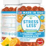Lunakai USA Made Calm & Stress Relief Gummies  Delicious GABA + L-Theanine Calming Supplement for Adults & Kids  Natural Stress Support, 60ct