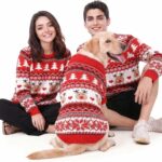 Family Matching Dog and Owner Clothes Outfits,Christmas Pet Cat Sweater Costume for Small Medium Extra Large Dogs/Women/Men,Only for Pet L
