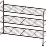 Simple Houseware 3-Tier Stackable Shoes Rack Storage Shelf, Bronze