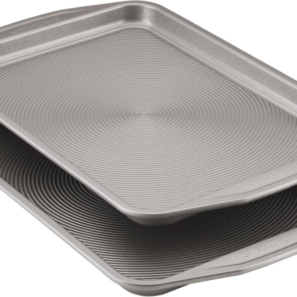 Circulon Nonstick Bakeware Set, Cookie Sheets for Baking Nonstick, 2-Piece, Gray