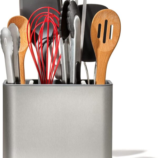 OXO Good Grips Adjustable Stainless Steel Organizer, Large Utensil Holder