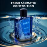 Bleu for Men Eau De Parfum – Blend of Citrusy Top Notes, Aromatic Spices & Warm Woody Undertones – Combination of Grapefruit, Lemon, Mint & Pink Pepper – Elegant 3.4fl Oz Bottle – Versatile Gift