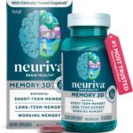NEURIVA Memory 3D Brain Supplement - Nootropic Capsules for Memory, Focus & Cognitive Function - Short Term, Long Term, & Working Memory Support - 50ct (1)