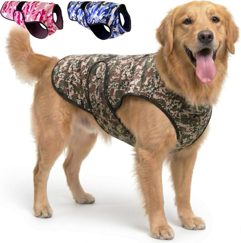 Dog Cooling Vest - 2-Layer Lightweight Performance - UPF50+ Full Coverage & Adjustable Fit for Small to Large Dogs (Green, X-Large)