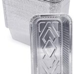 (100 Pack) Premium 2-LB Bread Loaf Baking Pans - 8.5" x 4.5" x 2.5" l Heavy Duty l Disposable Aluminum Foil Tins for Cakes Meatloaf Lasagna