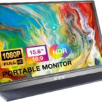 KYY Portable Monitor 15.6inch 1080P FHD USB-C, HDMI Computer Display HDR IPS Gaming Monitor w/Premium Smart Cover & Screen Protector, Speakers, for Laptop PC MAC Phone PS4 Xbox Switch