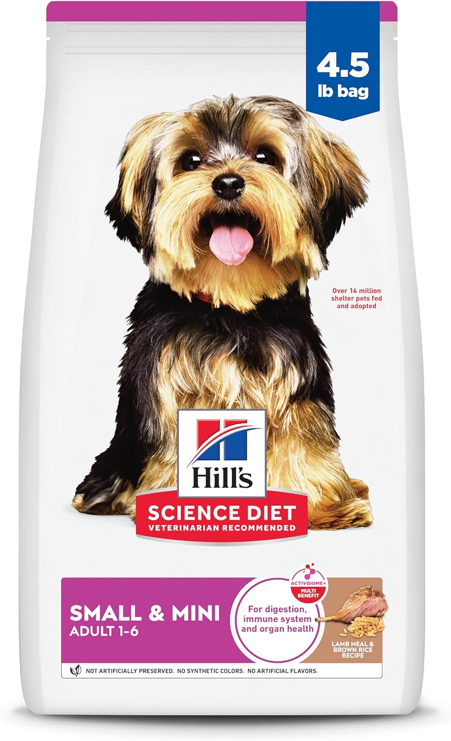Hill's Science Diet Adult 1-6 Small & Mini Dry Dog Food, Lamb Meal & Brown Rice, 4.5 lb. Bag Hill's Science Diet Adult 1-6 Small & Mini Dry Dog Food, Lamb Meal & Brown Rice, 4.5 lb. Bag
