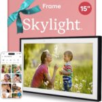 Skylight Digital Picture Frame: 15 Inch WiFi Enabled with Load from Phone Capability, Touch Screen Digital Photo Frame Display - Customizable Gift for Friends and Family - Black