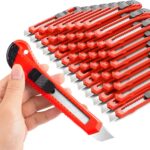 DIYSELF 30 Pack Box Cutter Retractable, 18mm Box Knife, Utility Knife Retractable with Snap Off Blade, Boxes Cutter Knives for Cardboard, Art, Craft