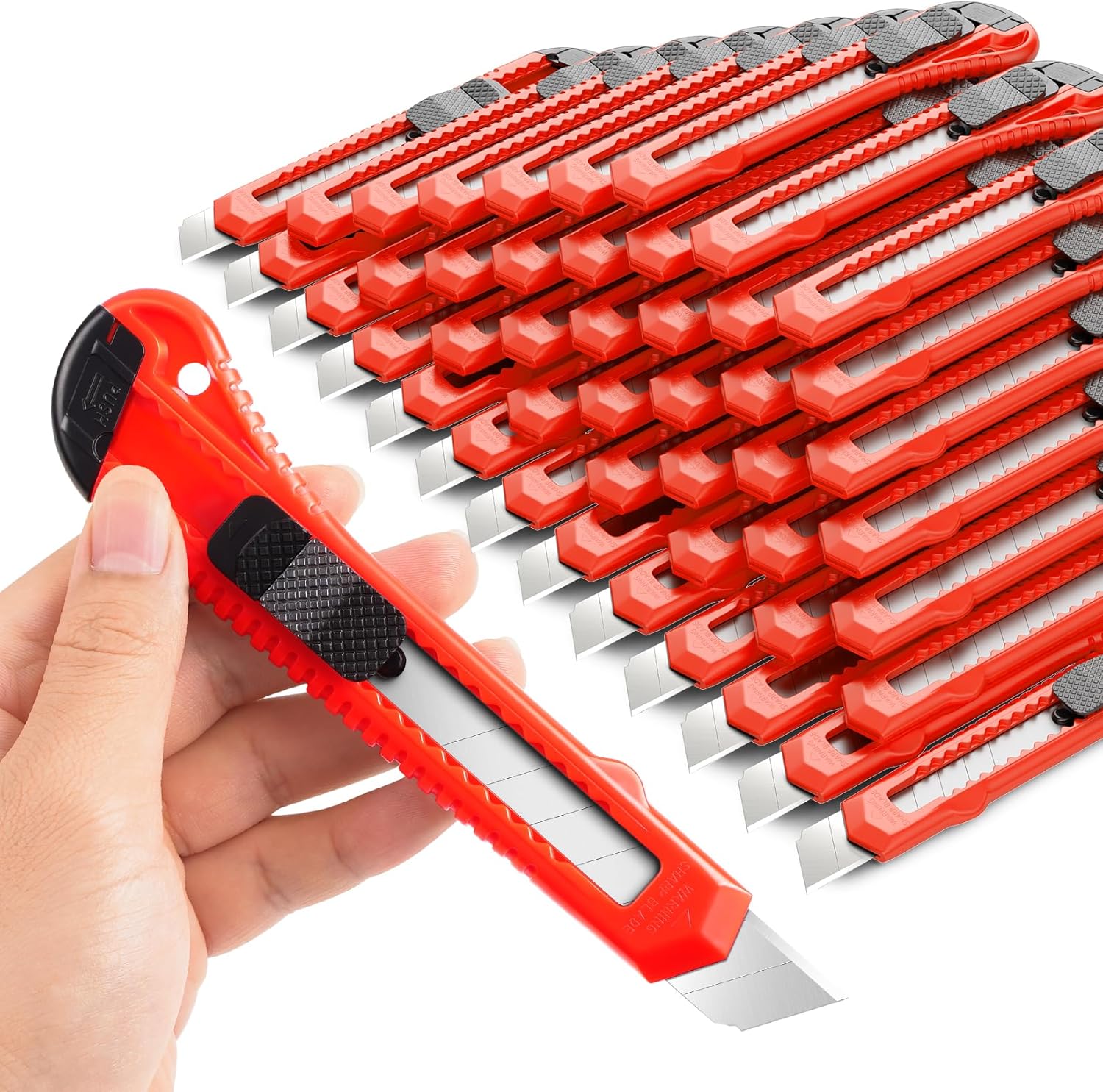 DIYSELF 30 Pack Box Cutter Retractable, 18mm Box Knife, Utility Knife Retractable with Snap Off Blade, Boxes Cutter Knives for Cardboard, Art, Craft DIYSELF 30 Pack Box Cutter Retractable, 18mm Box Knife, Utility Knife Retractable with Snap Off Blade, Boxes Cutter Knives for Cardboard, Art, Craft