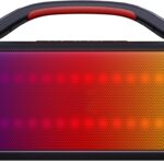 Supersonic IQ Sound IQ-3535RGB 2.0CH Portable Bluetooth Speaker with RGB Panel, IPX5 Water Resistance, TWS, Voice Control, FM Radio, USB Input, line-in Function, and Rechargeable Battery
