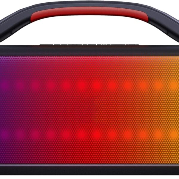 Supersonic IQ Sound IQ-3535RGB 2.0CH Portable Bluetooth Speaker with RGB Panel, IPX5 Water Resistance, TWS, Voice Control, FM Radio, USB Input, line-in Function, and Rechargeable Battery