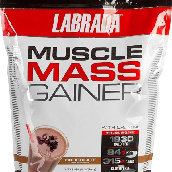 Labrada Nutrition Muscle Mass Gainer, Chocolate, 12 Pound