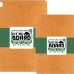 Freshware Wood Cutting Boards for Kitchen, Dishwasher Safe, Medium 12" x 9" and Large, 15" x 11.25", Set of 2, Natural