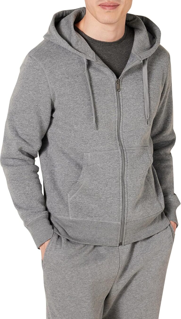 Amazon Essentials Men's Full-Zip Fleece Hoodie Sweatshirt (Available in Big & Tall)