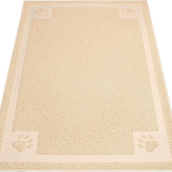 UPSKY Large Cat Litter Mat Trapper 35"23" Traps Litters from Box and Paws Scatter Control for Folding Trapping Mat Soft for Floor on Sensitive Kitty Paws Easy to Clean