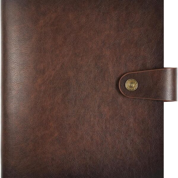 Photo Album 4x6 300 Pockets, Genuine Leather Photo Albums 300 Photos with Writing Space 40 Writing Paper, Family Wedding Travel Kids Graduation Ultrasound Baby Picture Album Scrapbook, Gifts, Brown