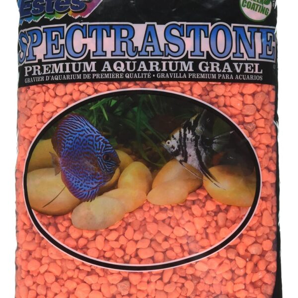 Spectrastone Permaglo Orange Aquarium Gravel for Freshwater Aquariums, 5-Pound Bag