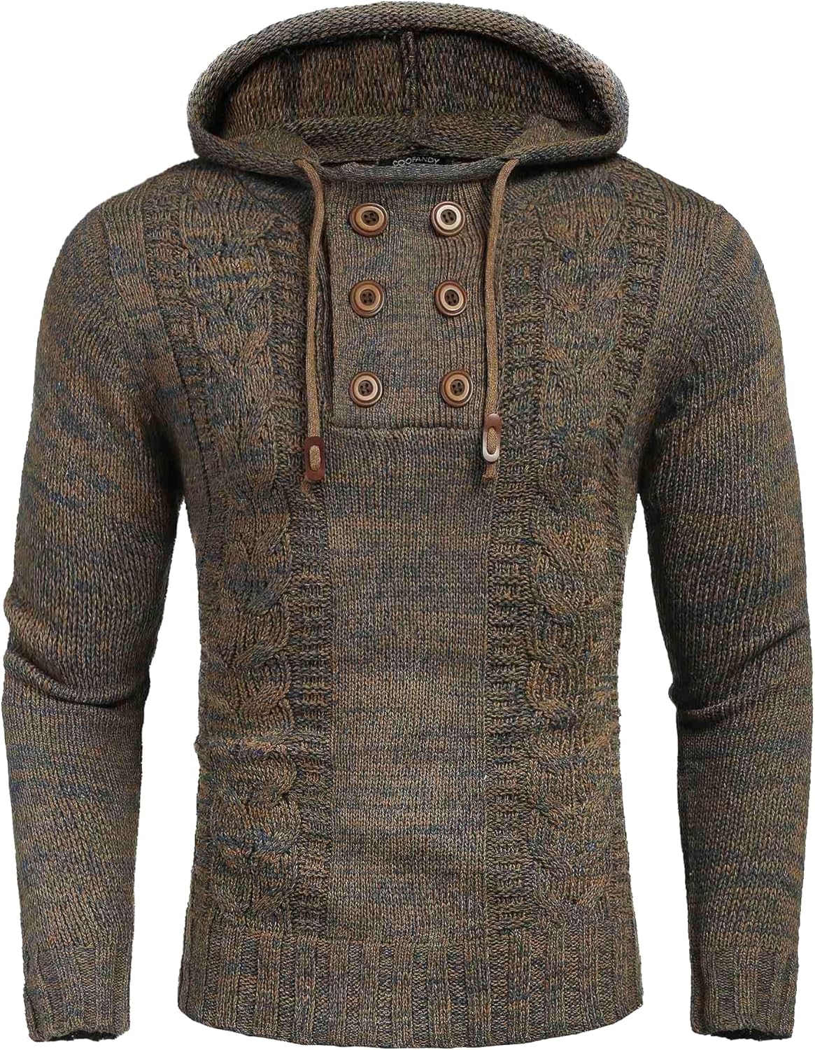 COOFANDY Mens Knit Pullover Hoodies Casual Long Sleeve Turtleneck Sweaters Slim Fit Hooded Sweatshirts COOFANDY Mens Knit Pullover Hoodies Casual Long Sleeve Turtleneck Sweaters Slim Fit Hooded Sweatshirts