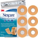 Nexcare Absolute Waterproof Tape, Flexible Foam Medical Tape, Secures Dressing and Keeps Wounds Dry - 1 In x 5 Yds, 6 Rolls of Tape
