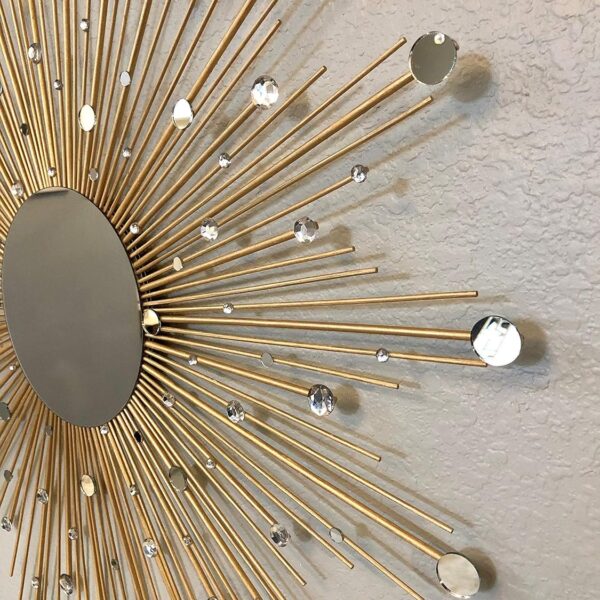 Generic 29" Gold Sunburst Wall Mirror