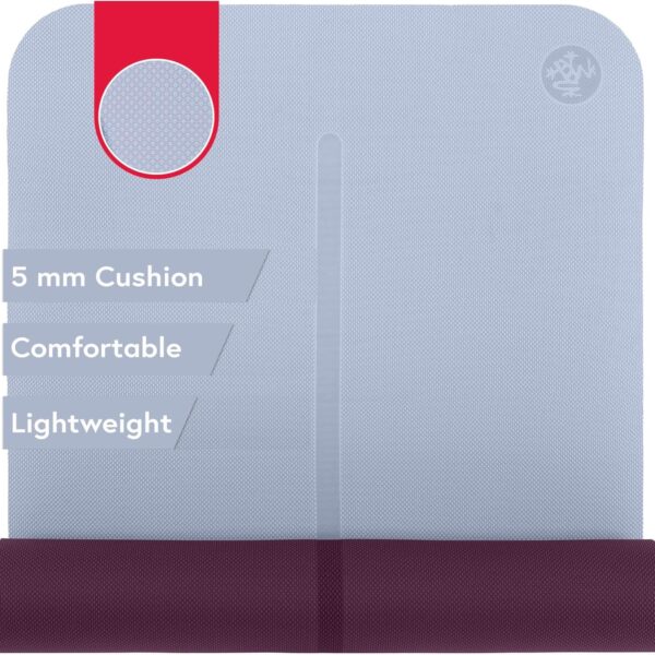 Manduka Begin Yoga Mat 68" - 5mm Cushioning | Comfortable, Lightweight & Reversible with Alignment Stripe | Budget-Friendly | 68 x 24 inches