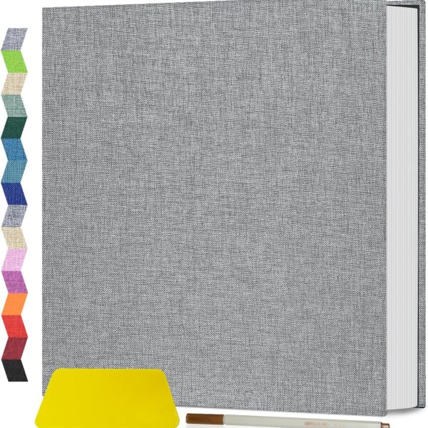 Popotop Photo Album Self Adhesive Scrapbook Album for 4x6 5x7 8x10 Pictures DIY Photo Book as Scrapbooking Supplies Kits, Birthday Gifts for Women Mom Wedding Baby Family Travel