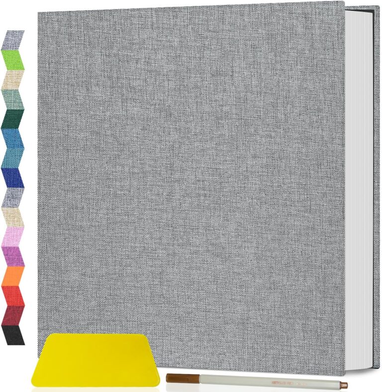 Popotop Photo Album Self Adhesive Scrapbook Album for 4x6 5x7 8x10 Pictures DIY Photo Book as Scrapbooking Supplies Kits, Birthday Gifts for Women Mom Wedding Baby Family Travel