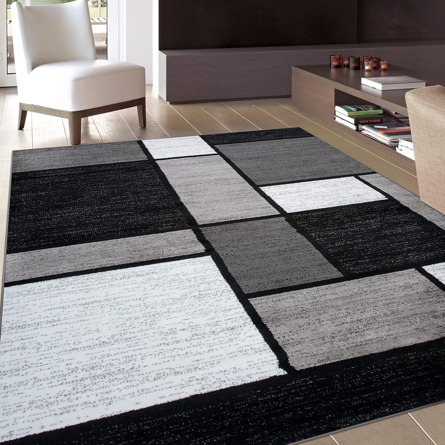 Rugshop Contemporary Modern Boxes for Home Office,Living Room,Bedroom,Kitchen Non-Shedding Area Rug 7' 10" X 10' 2" Gray Rugshop Contemporary Modern Boxes for Home Office,Living Room,Bedroom,Kitchen Non-Shedding Area Rug 7' 10" X 10' 2" Gray