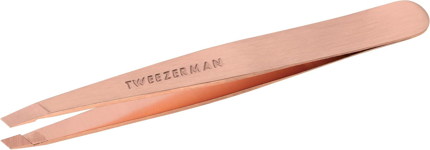 Tweezerman Stainless Steel Slant Tweezer - Eyebrow Tweezers for Women and Men (Rose Gold) Tweezerman Stainless Steel Slant Tweezer - Eyebrow Tweezers for Women and Men (Rose Gold)