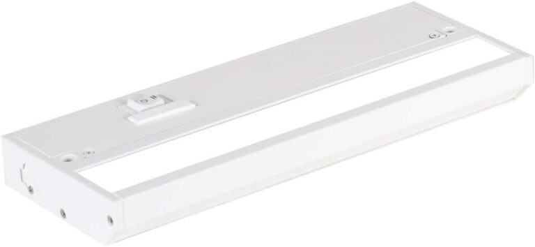 LED Under Cabinet Lighting Hardwired - 3CCT 9 Inch White Finish - Undercabinet Lights for Kitchen - Linkable Undercounter Dimmable Plug in Light or Hard Wired - Under Counter Fixture Direct Wire