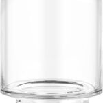 CYS EXCEL 6.5" x 5.5" Clear Glass Hurricane Candle Holder Vase  Cylinder Vase for Pillar & Floating Candles, Wedding Centerpieces & Home Dcor
