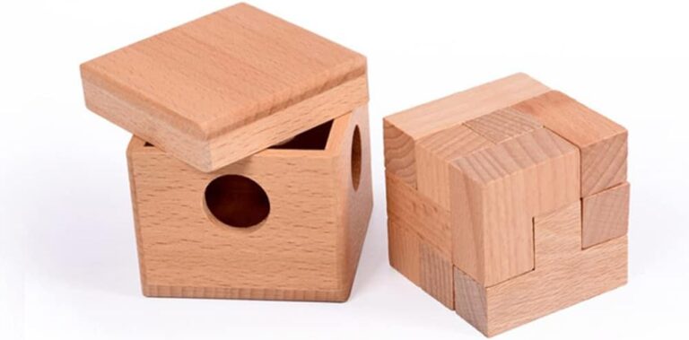 3D Soma Cube Puzzle, 7pcs Wooden Assembly & Disentanglement Puzzle Snake Cube, IQ Logical Brain Teaser Games, Fidget Stress Toys Gift for Adults