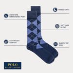 POLO RALPH LAUREN Men’s Assorted Pattern Dress Crew Socks (4-Pack)