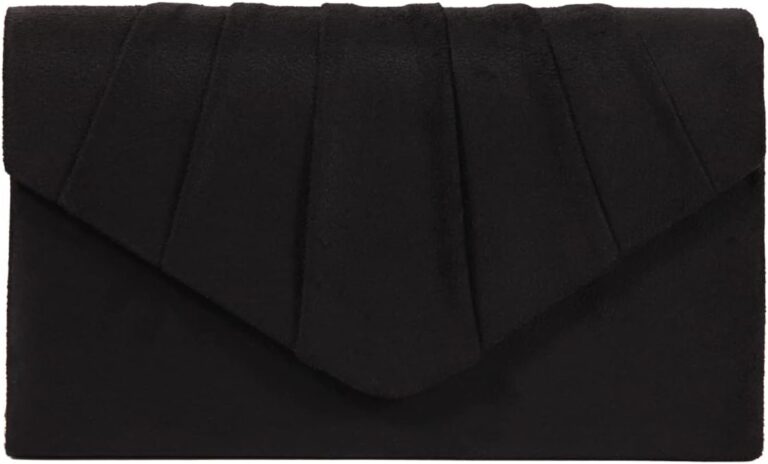 BBjinronjy Clutch Purse Evening Bag for Women Evening Wedding Party Velvet Suede Pleated Handbag