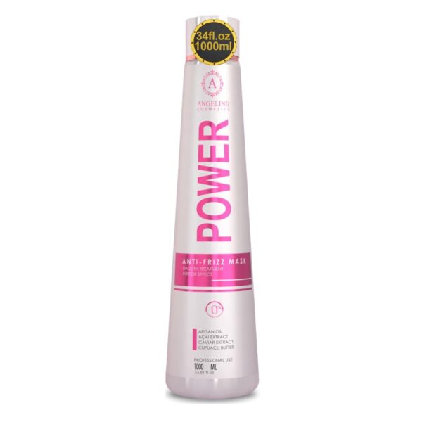 1000ML/33.81 fl.oz ANGELING POWER Brazilian Keratin Hair straightener Treatment Anti Frizz Tanino Coconut Hyaluronic Acid Macadamia Argan Oil Collagen keratina straightening blowout mask dry damaged