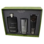 Gucci Guilty Pour Homme 3 Pcs Gift Set: Eau de Parfum 90ml Spray + 75ml Deo + 50ml Gel – Hard Box