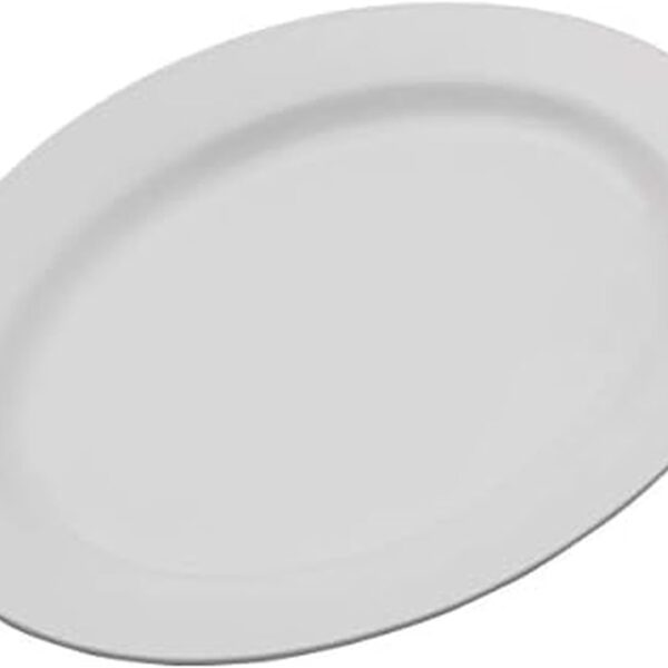 Everyday White Porcelain Oval Serving Platter, 16 Inch Large Turkey Platter for Thanksgiving, Dishwasher and Oven Safe Dinnerware