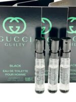 Gucci Guilty Black Sample Perfume Men EDT Spray Pour Homme MINI SMALL Travel Size 1.5 ML / 0.05 (3676) – set of 3
