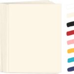 50 Pack Cream Cardstock 8.5 x 11 Off White Card Stock, Goefun 65lb Ivory Paper Printer Paper for Cards Making, Office Printing, Wedding