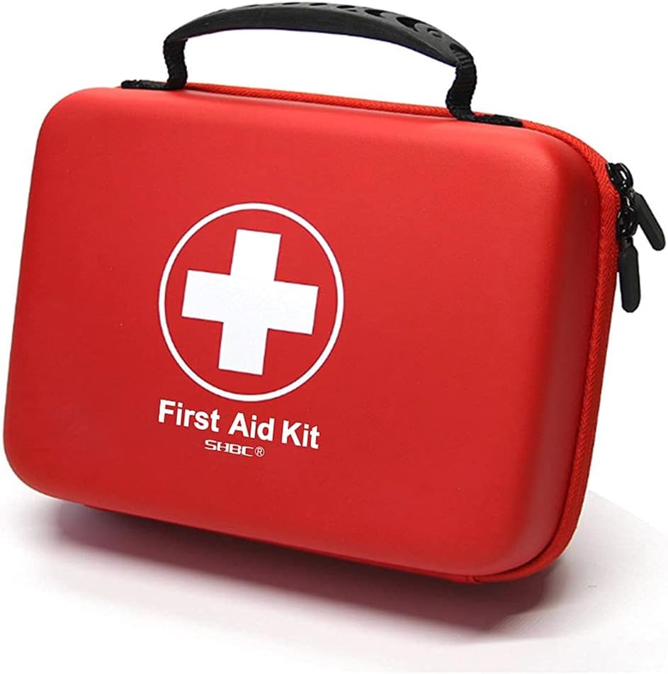 Compact First Aid Kit (228pcs) Designed for Family Emergency Care. Waterproof EVA Case and Bag is Ideal for The Car, Home, Boat, School, Camping, Hiking, Office, Sports. Protect Your Loved Ones. Red Compact First Aid Kit (228pcs) Designed for Family Emergency Care. Waterproof EVA Case and Bag is Ideal for The Car, Home, Boat, School, Camping, Hiking, Office, Sports. Protect Your Loved Ones. Red